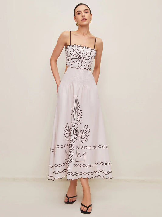 Darla | Elegantes langes Kleid mit Trägern