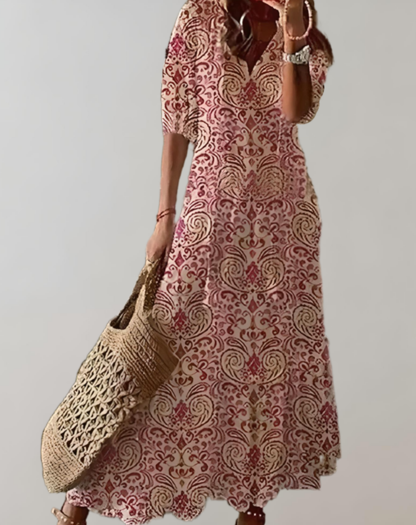 Sophia | Bohème Maxikleid mit Blumendruck