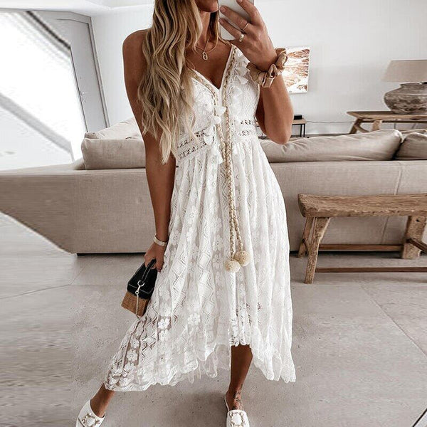 Oceanna | Elegantes Boho Maxikleid - fließend & bequem