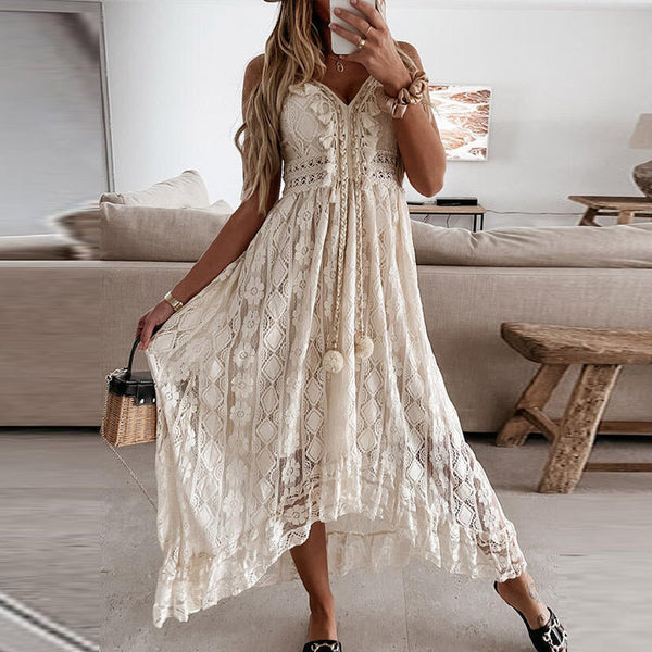 Oceanna | Elegantes Boho Maxikleid - fließend & bequem