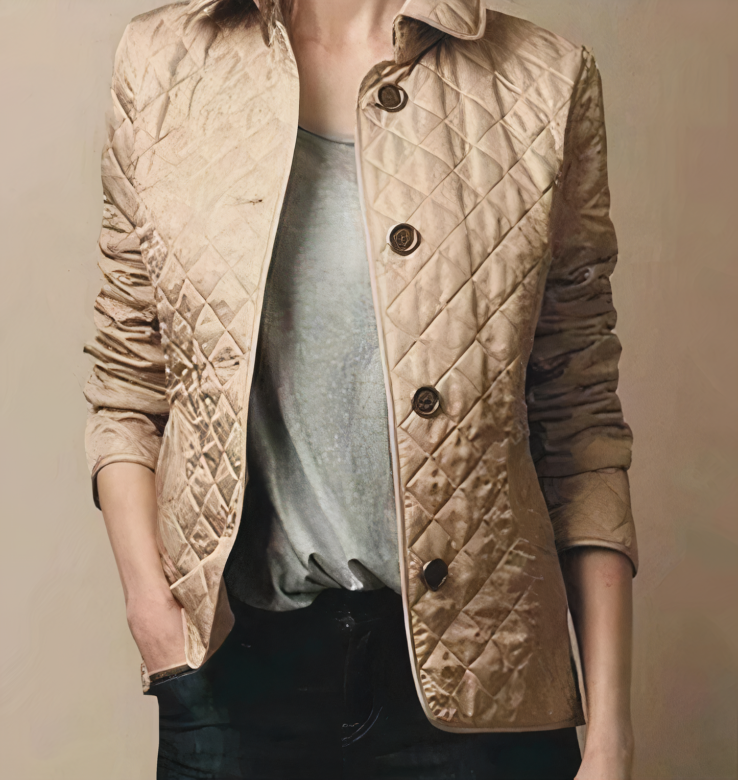 Evelyn - Seiden-Baumwoll-Jacke für Fraue