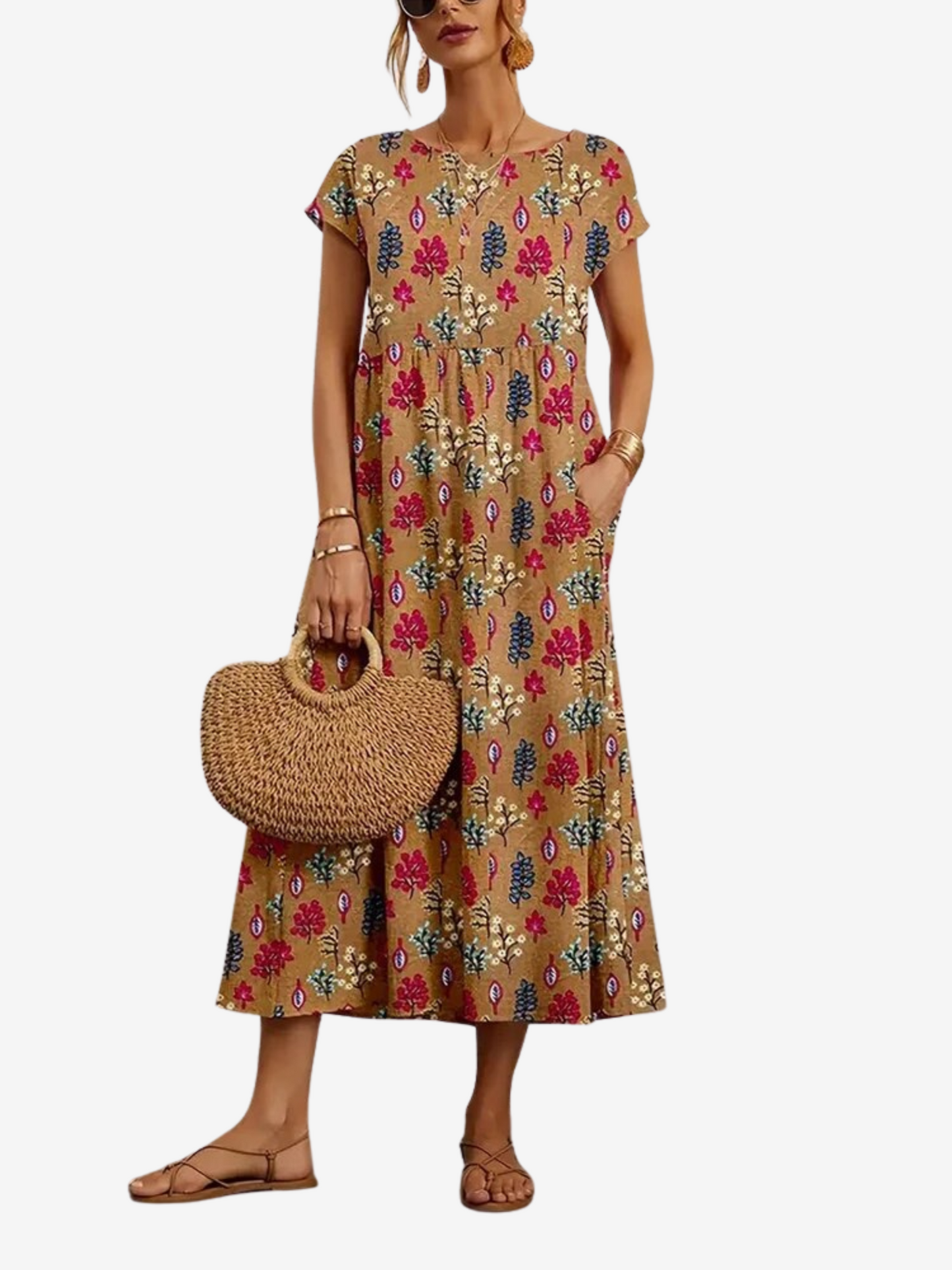 Doris | Elegantes geblümtes Kleid
