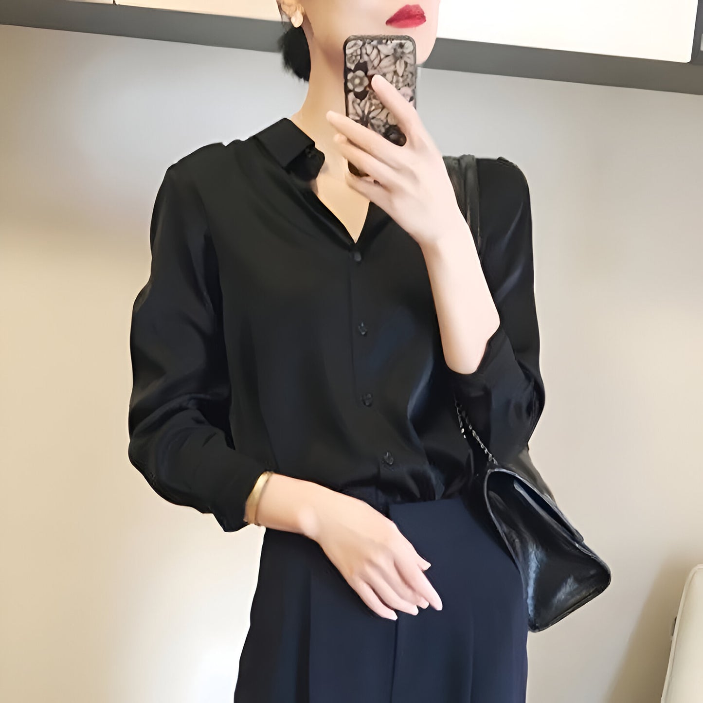 Adin | Elegante Satinbluse