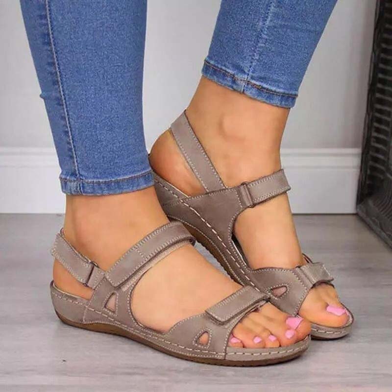 Madison | Ergonomische Damensandalen mit Klettverschluss