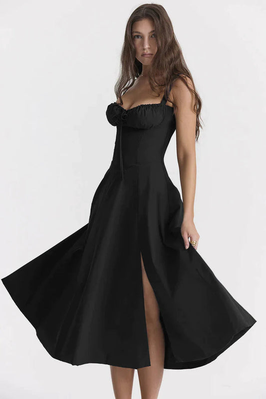 Karoline | Midi-Bustier-Korsett-Sonnenkleid