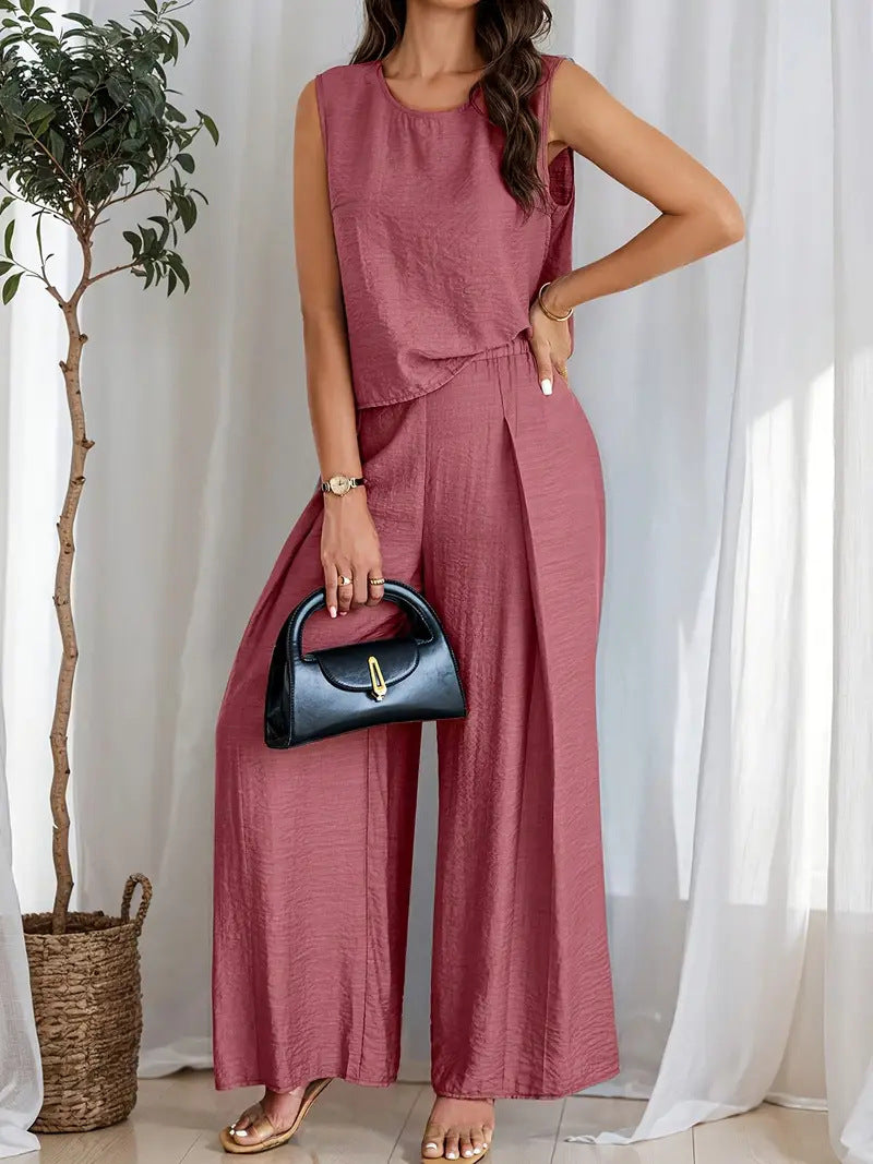 Carmina - Ärmelloses Freizeit-Top mit weiter Hose