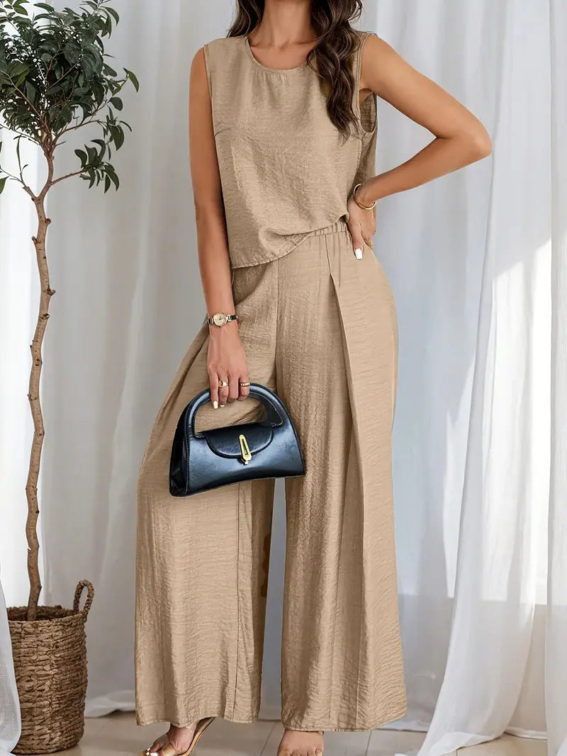 Carmina - Ärmelloses Freizeit-Top mit weiter Hose