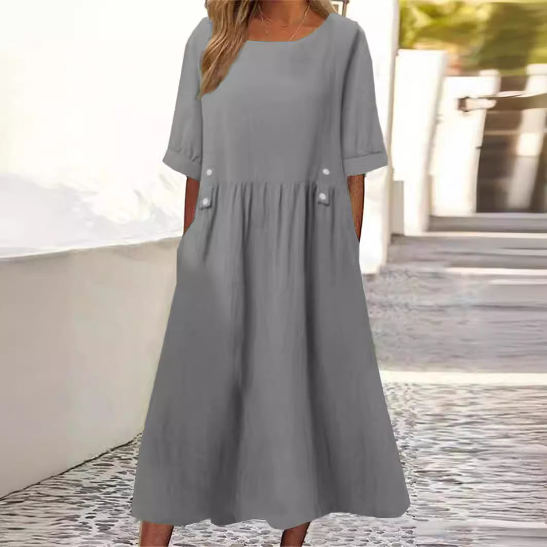 Lottie -  Leichtes Sommerkleid aus Baumwolle und Leinen