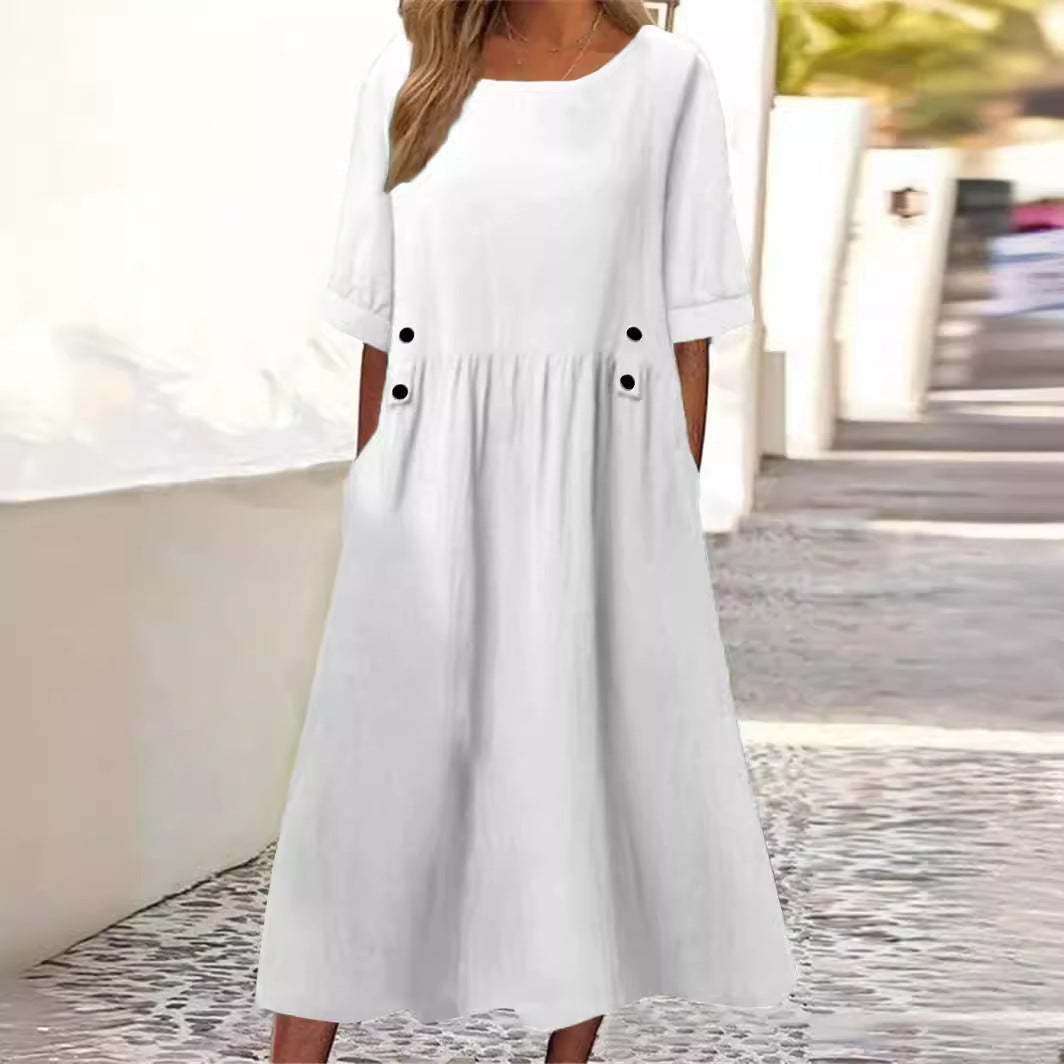 Lottie -  Leichtes Sommerkleid aus Baumwolle und Leinen
