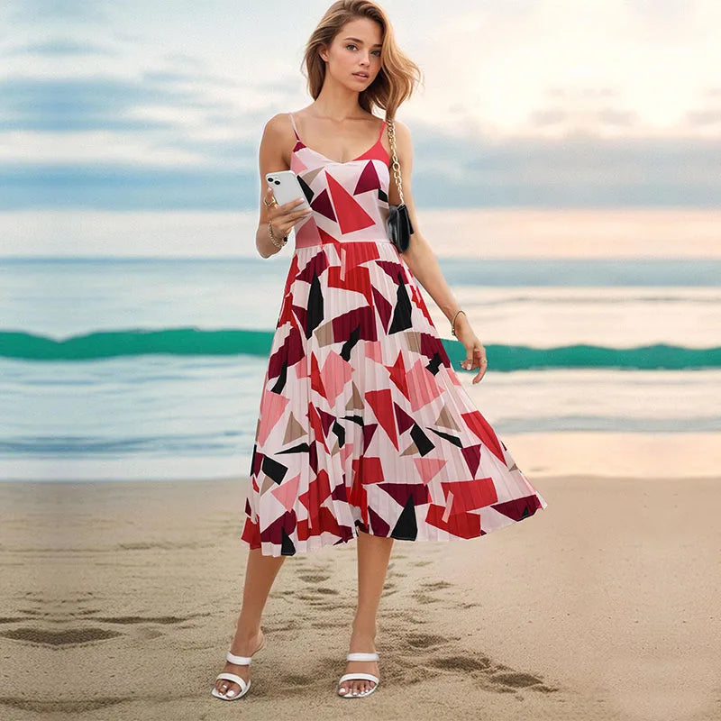 Jasmine - Kleid mit geometrischem Druck