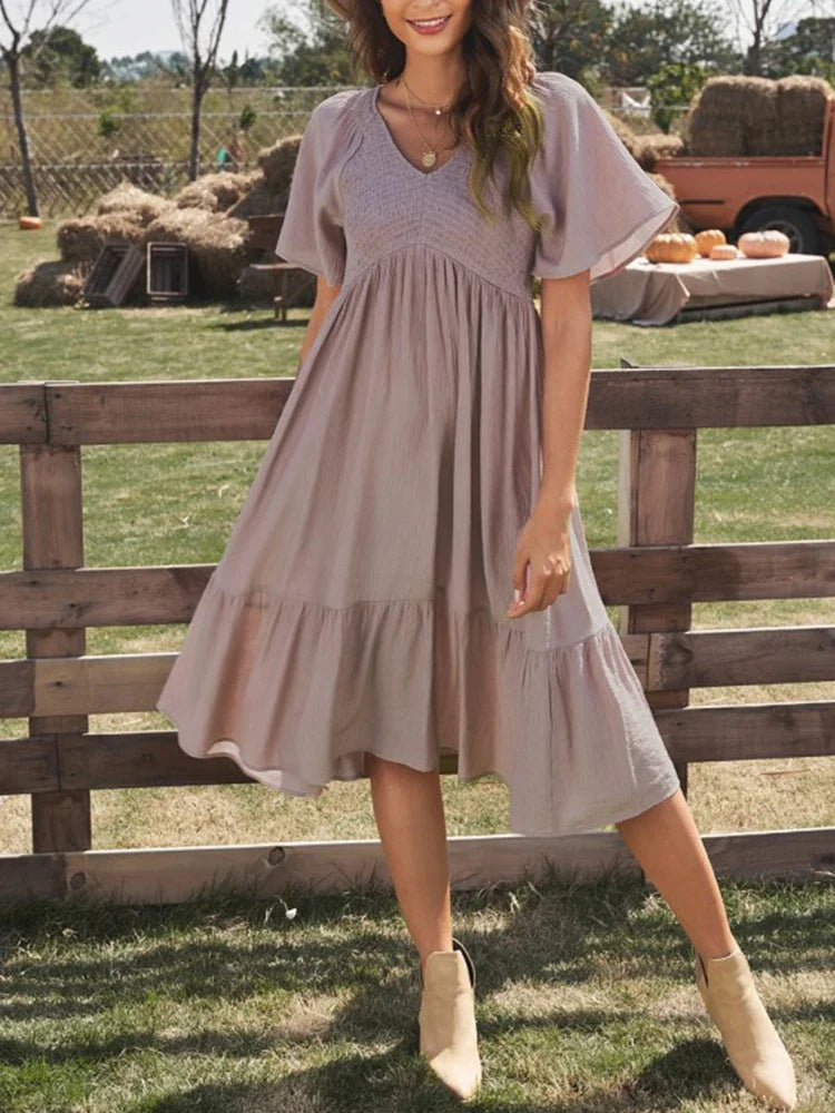 Dalilah | Lotusblütenkleid mit Ärmeln
