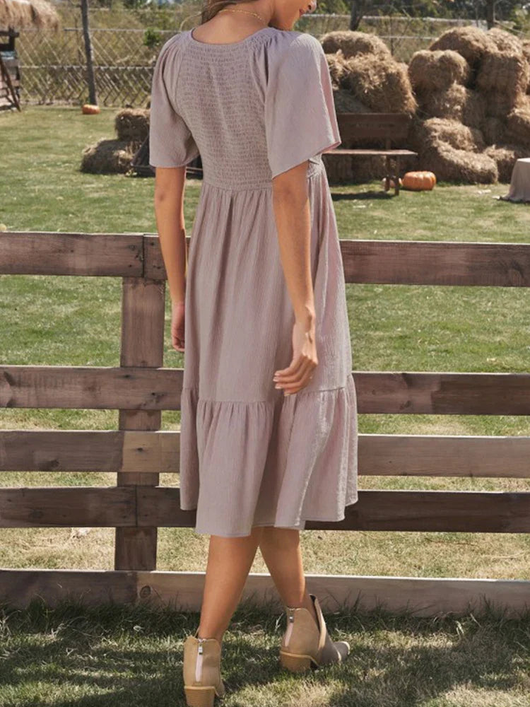 Dalilah | Lotusblütenkleid mit Ärmeln