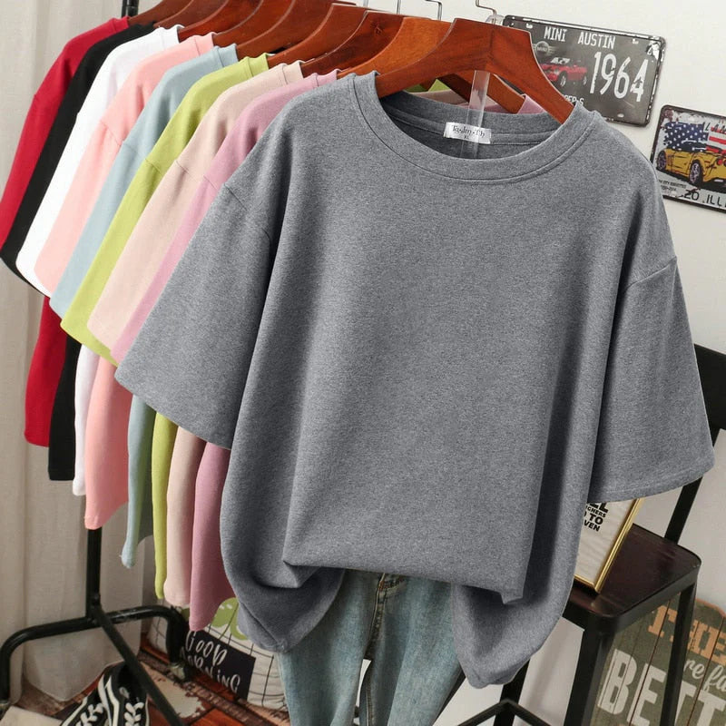 Alice | Kuscheliges Baumwoll-Basic: T-Shirt in Übergröße für Frauen
