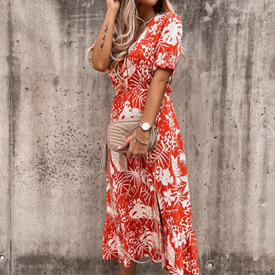 Patricia | Blümchenkleid mit asymmetrischem Saum