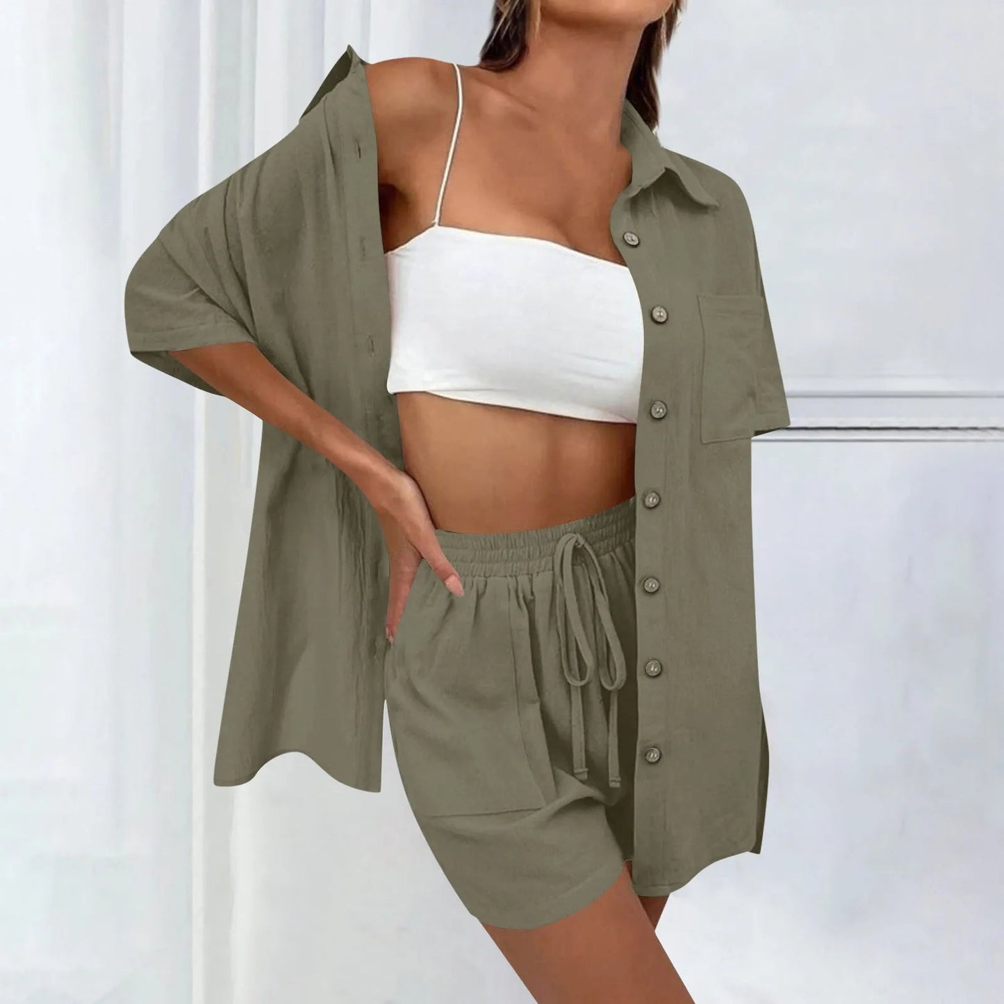 Lucia | Bequemes, lockeres Top und lässiges Short-Set