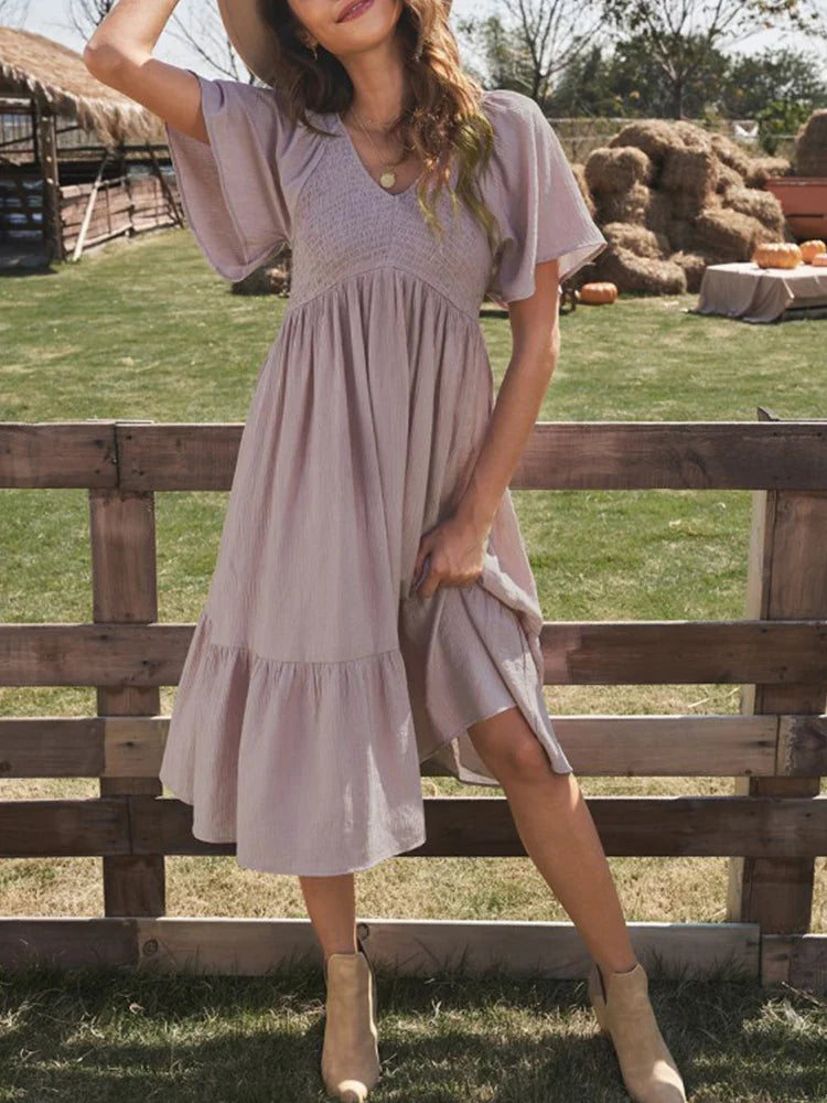 Dalilah | Lotusblütenkleid mit Ärmeln