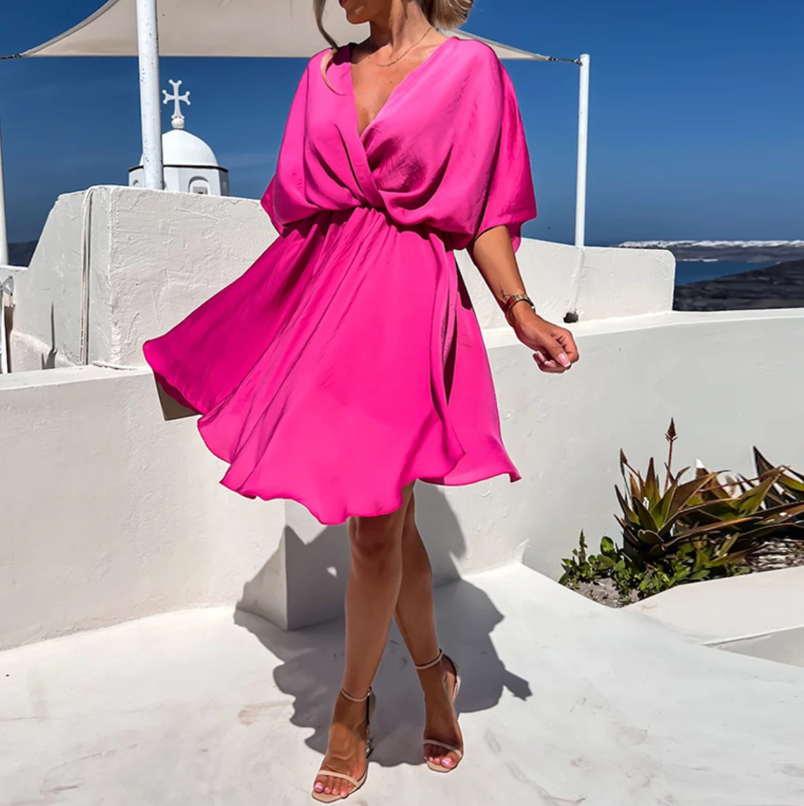 Lizbeth | Luxuriöses Satin-Wickelkleid