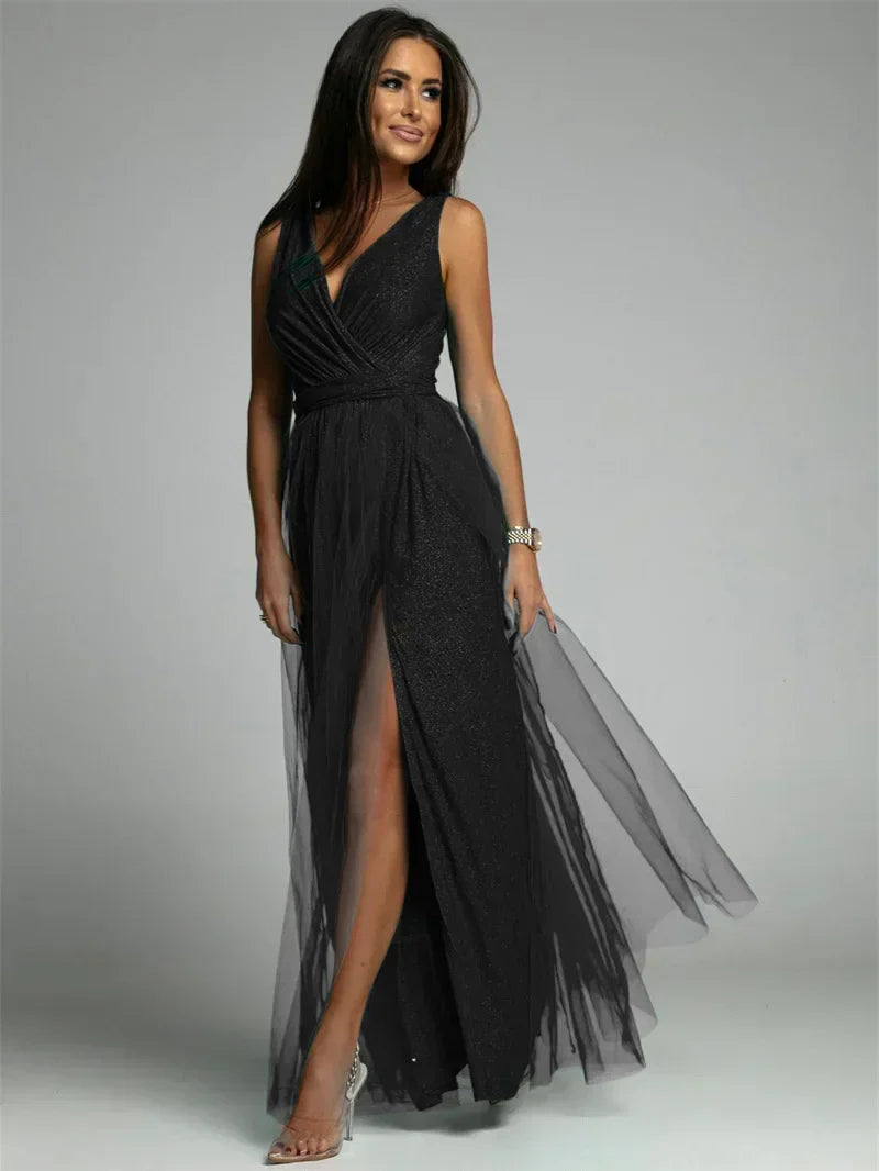 Nova | Elegantes V-Ausschnitt Kleid