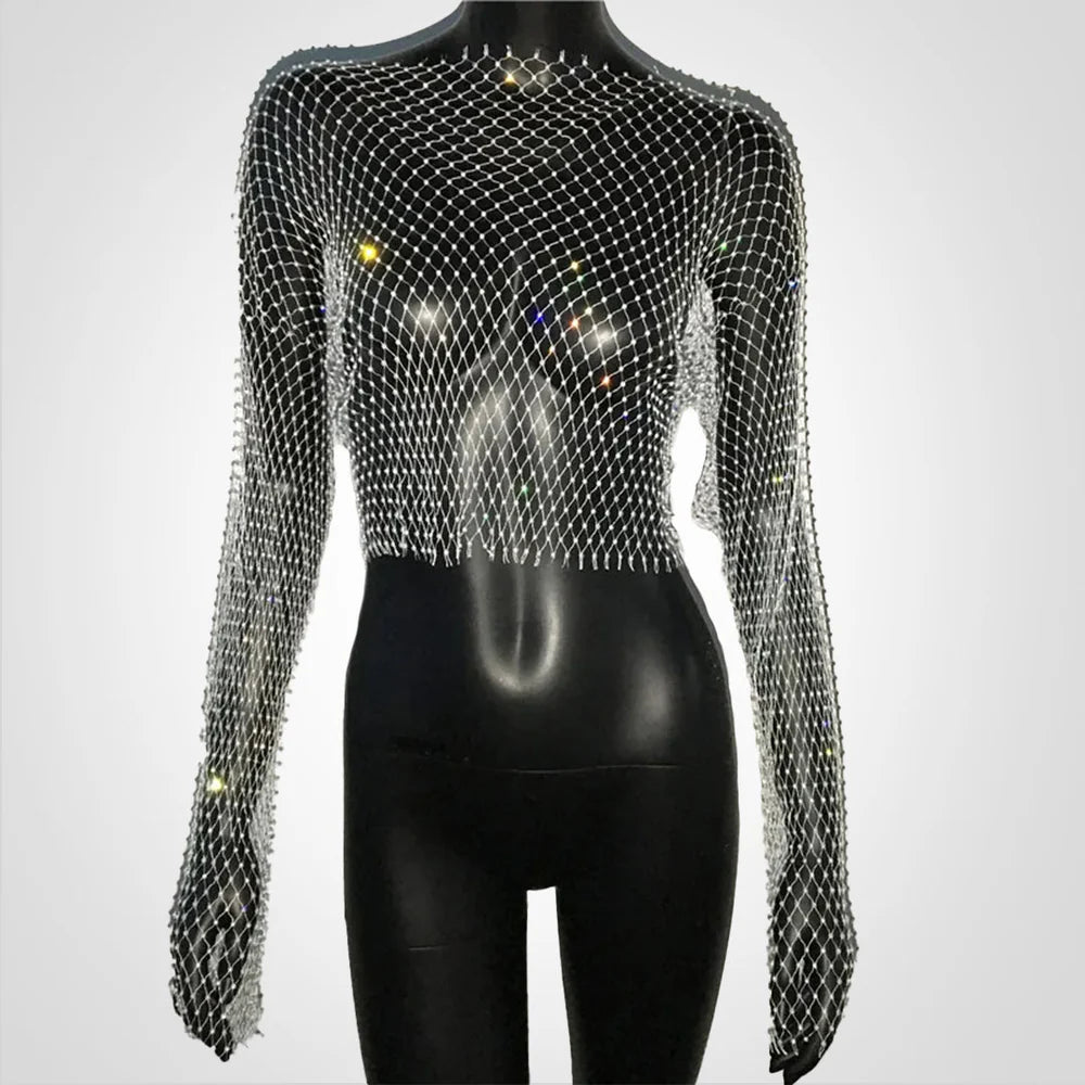 Saoirse | Crop Top mit Glitzer