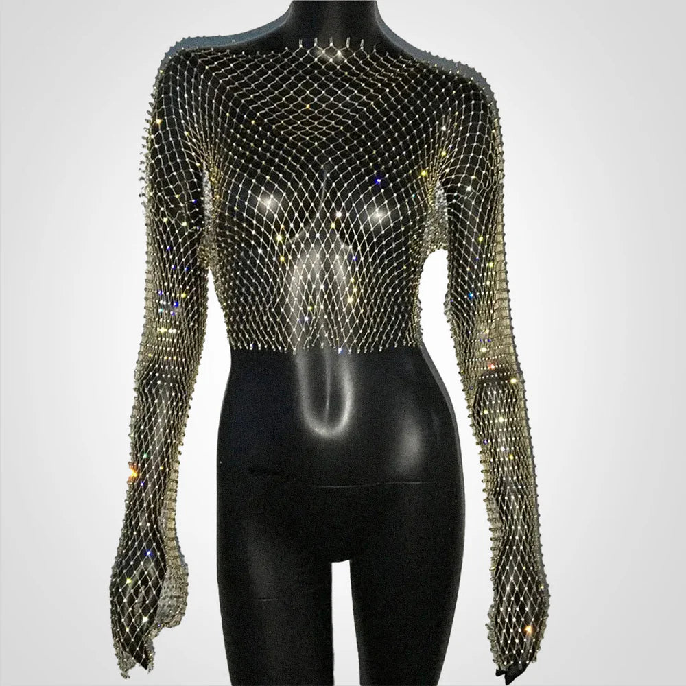 Saoirse | Crop Top mit Glitzer
