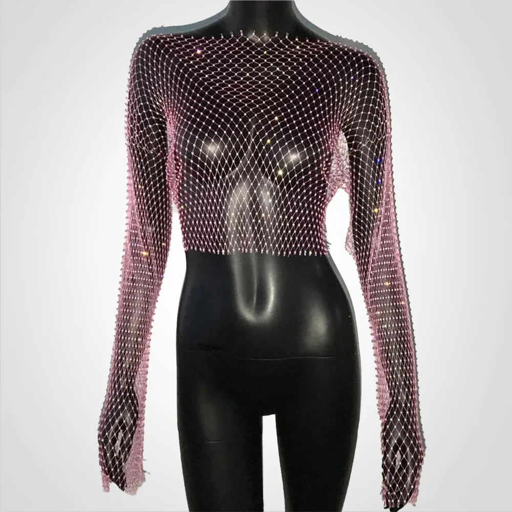 Saoirse | Crop Top mit Glitzer