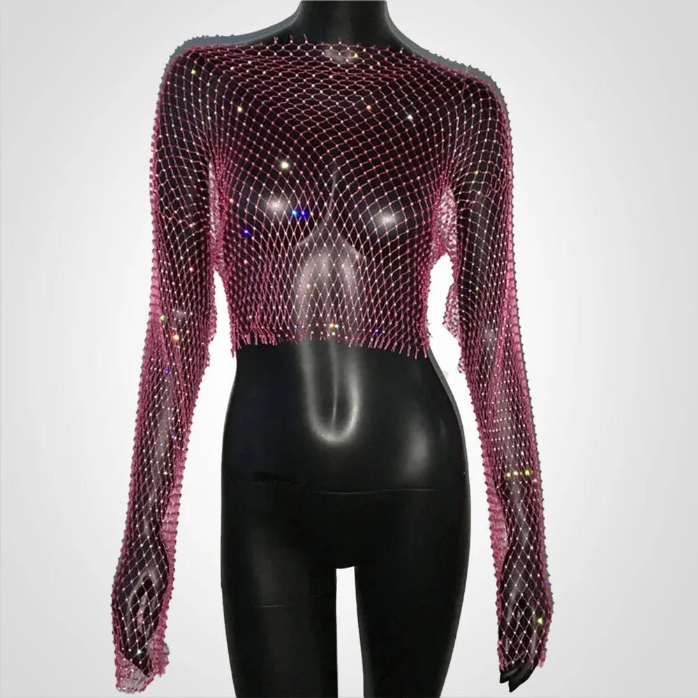 Saoirse | Crop Top mit Glitzer