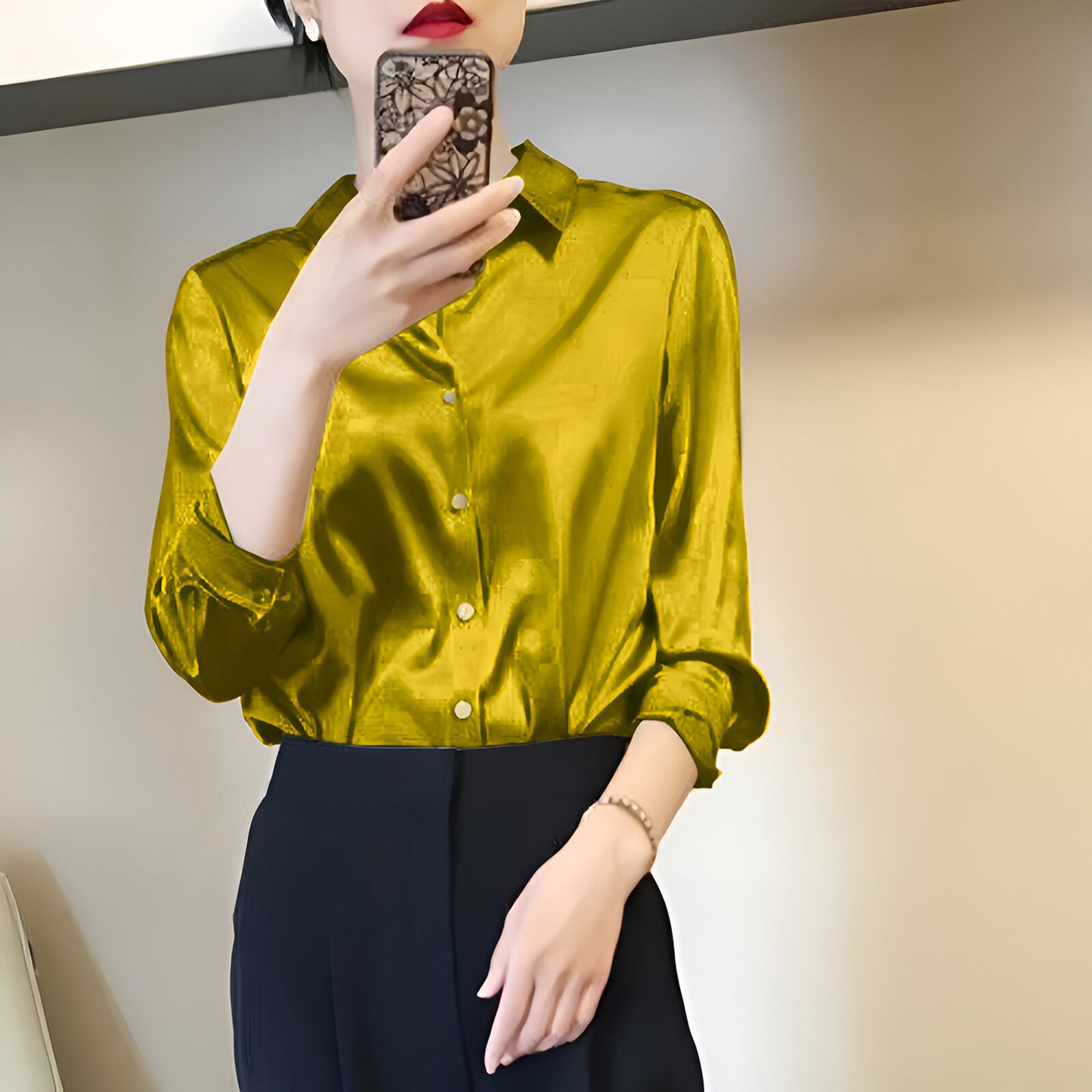 Adin | Elegante Satinbluse