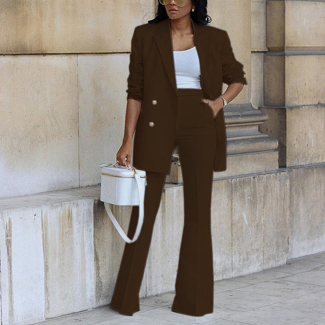 Kyla - Elegantes Set mit Blazer und Hose mit weitem Bein