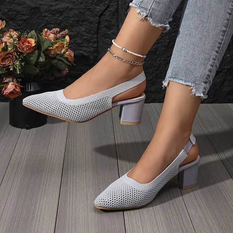 Sabrina - Atmungsaktive hochhackige Pantoffeln Sandalen Frauenschuhe