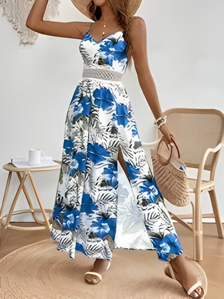 Margaret | Elegantes ärmelloses geteiltes Kleid für Frauen