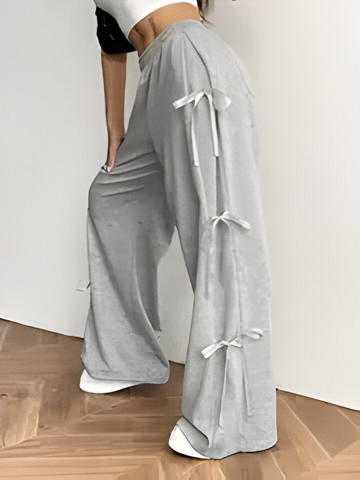 Andrea | Style Damen Polyester Hose mit weitem Bein