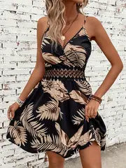 Gladys | Damen-Spitzen-Patchwork-Trägerkleid