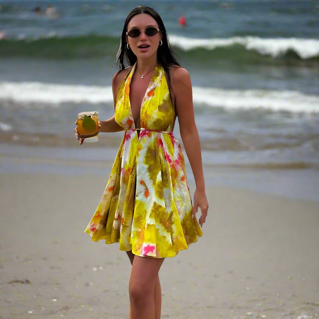 Estella | Tropical Print Rückenfrei für Frauen
