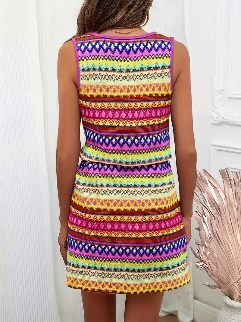 Caroline | Damenkleid mit quadratischem Halsausschnitt und U-förmigem Taillenkordelzug