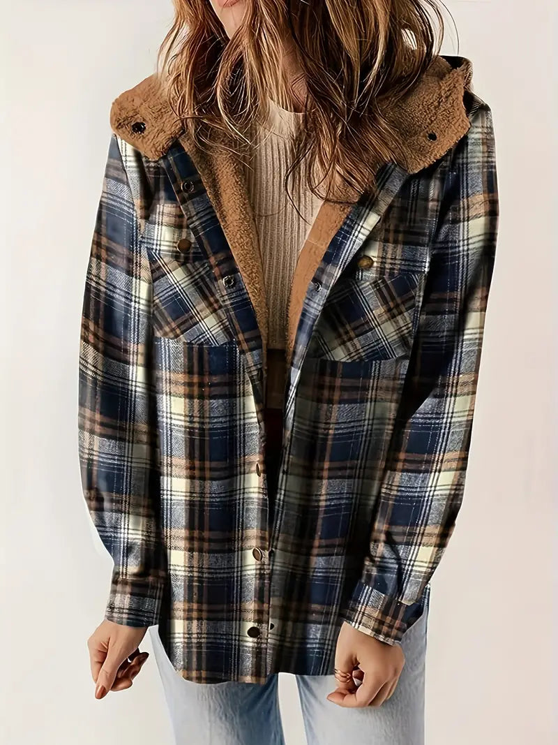 Emma | Karierter Reißverschluss-Jacke