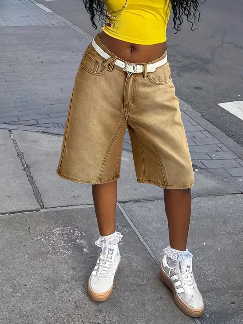 Zenaida | Ombre Washed Bermuda Denim Shorts