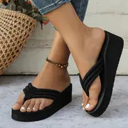 Natalia - Hohe Keilsandalen zum Hineinschlüpfen für Frauen