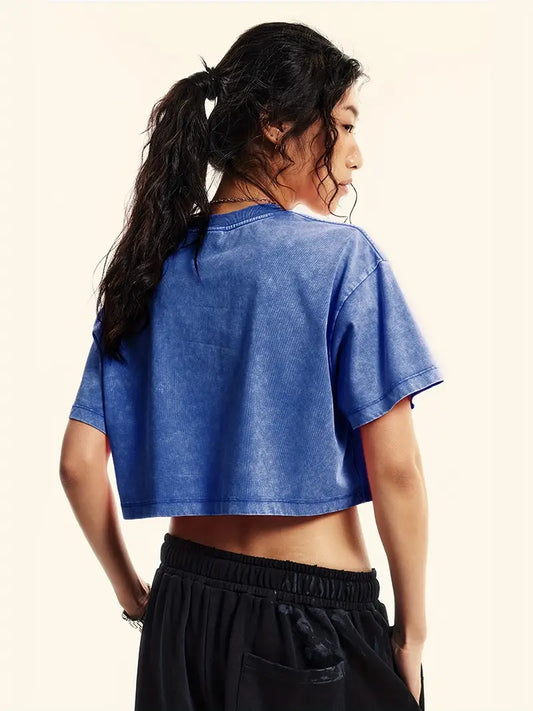 Roisin | Trendy High-Waisted Washed Shorts Ärmel