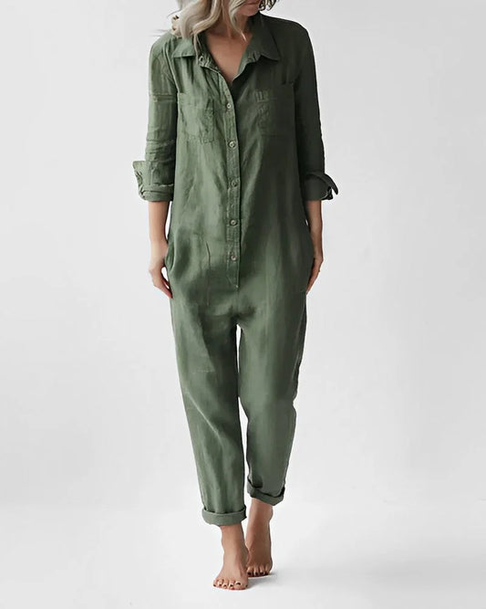 Anastasia | Stylischer grüner Jumpsuit