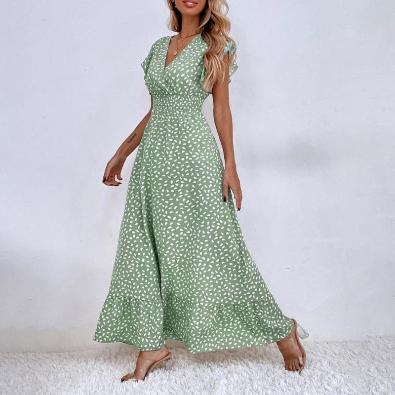 Braelynn | Klassisches langes Sommerkleid mit elegantem Muster