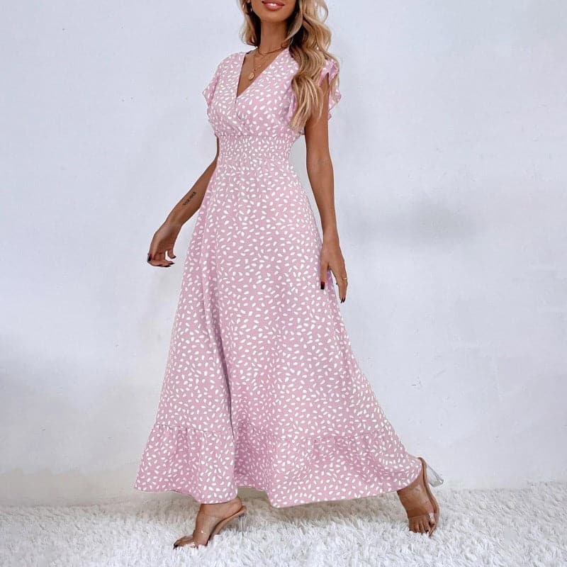 Braelynn | Klassisches langes Sommerkleid mit elegantem Muster