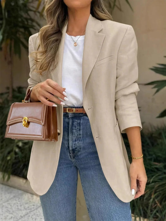 Faelina - Eleganter Blazer mit langen Ärmeln und Taschen