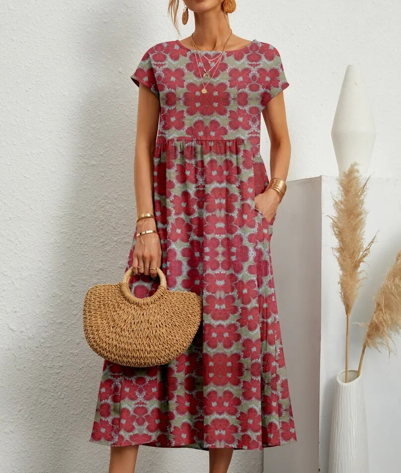 Doris | Elegantes geblümtes Kleid