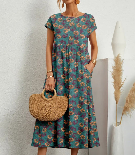 Doris | Elegantes geblümtes Kleid