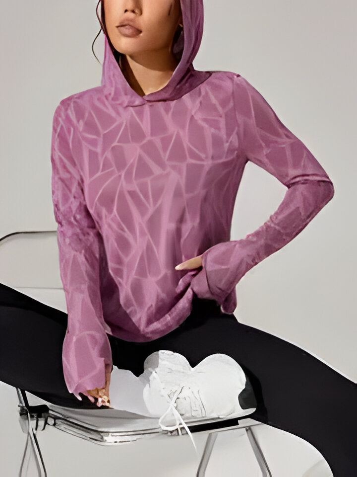 Mary Rose | Women'S Casual Split Back Hooded Sport-Top