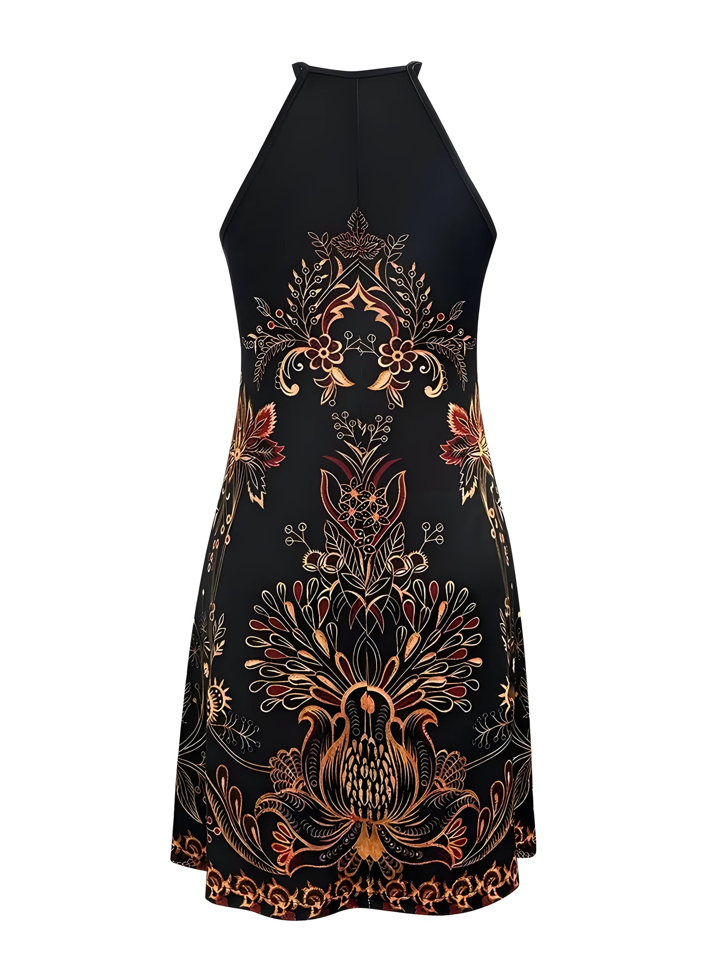 Sophia | Damen Boho Floral Print Halter Kleid