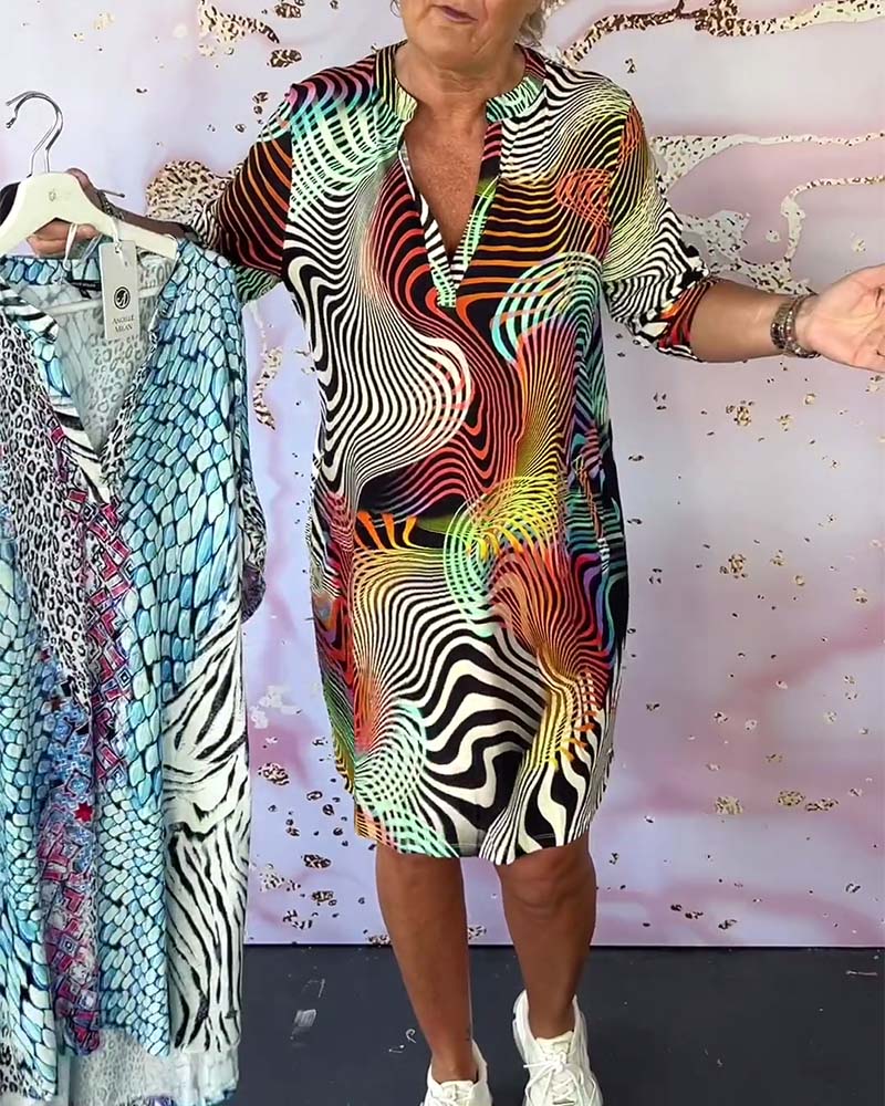 Erica | Kleid mit buntem Druck