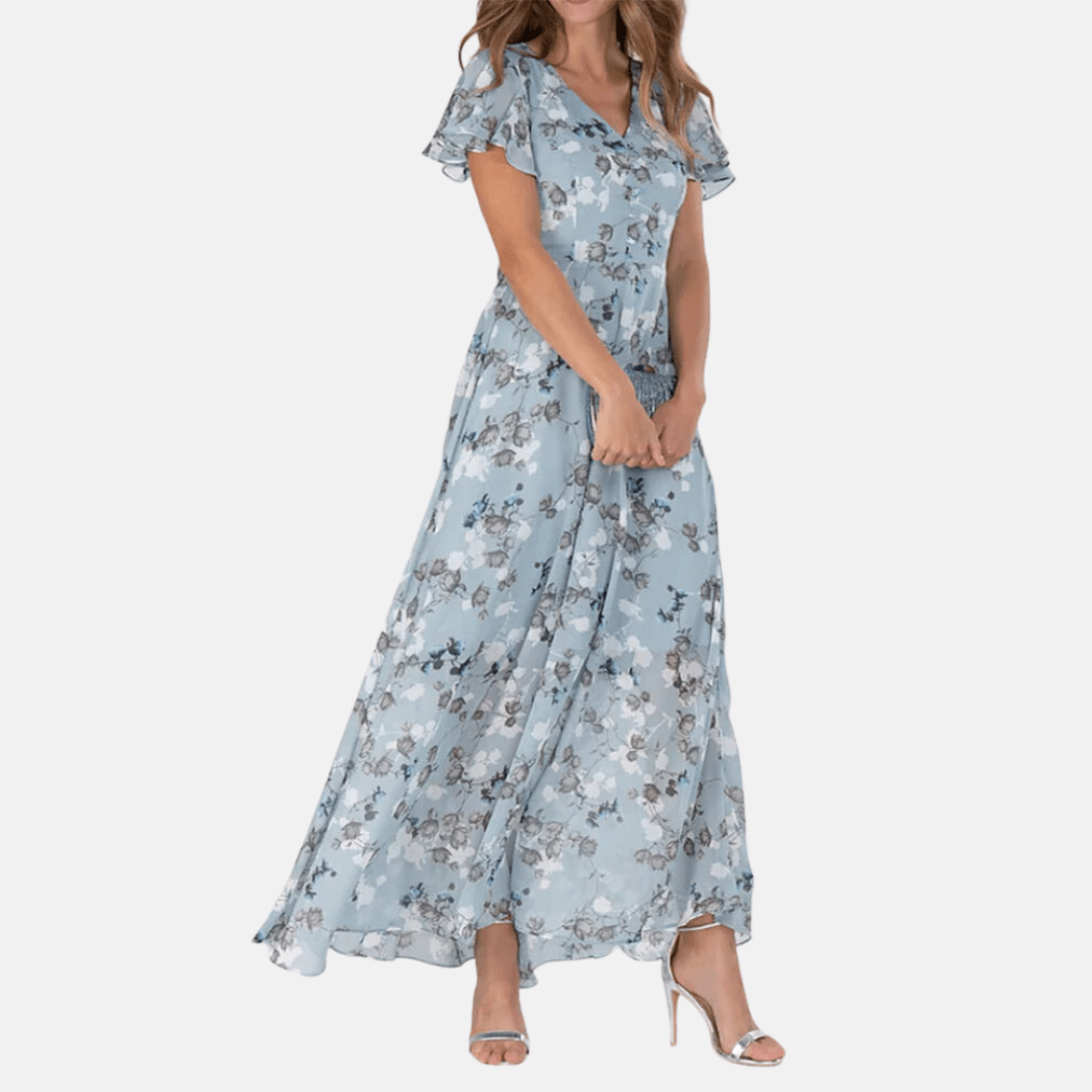 Susanna | Elegantes und fließendes Kleid in A-Linie mit Blumenmuster für Frauen