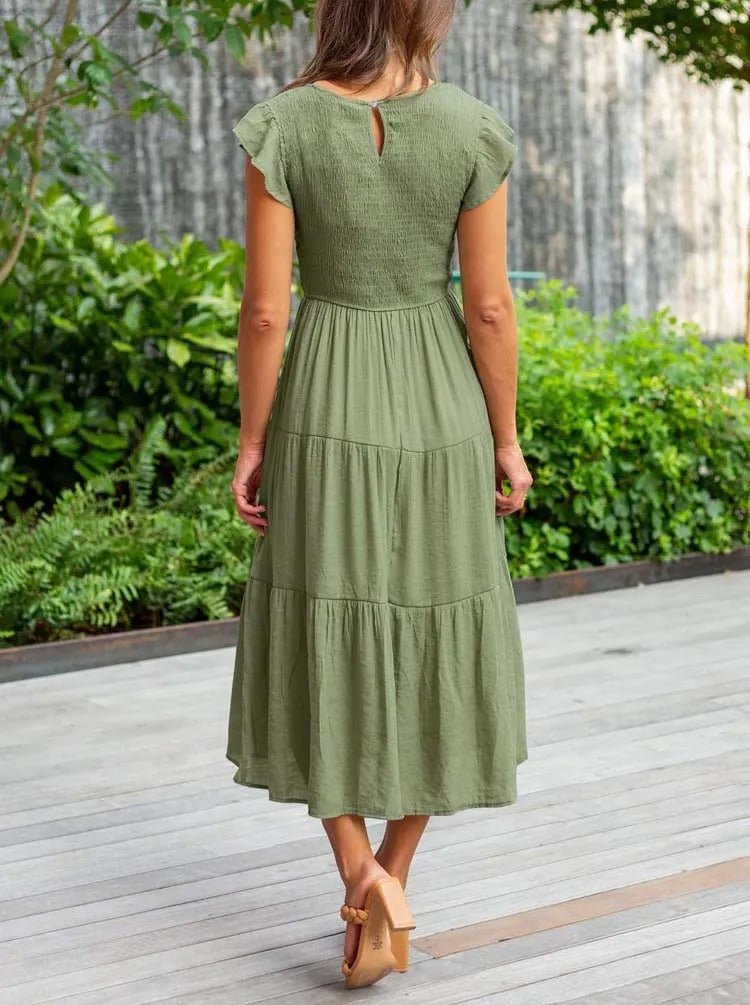 Ruby | Elegantes und fließendes Midikleid in A-Linie für Frauen
