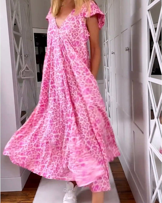 Sapphira | Stilvolles und fließendes bedrucktes Kleid für Frauen